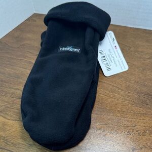 NWT Wintergreen Northern Wear Thick Fleece Roll Cuff Mittens, Black, Unisex sz M